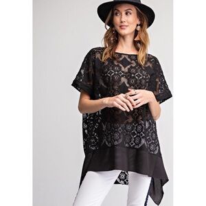 All The Lace Boxy Sharkbite Top